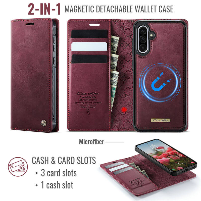 CaseMe Samsung Galaxy A36 2-in-1 Magnetic Wallet Case with RFID Blocking - Image 3