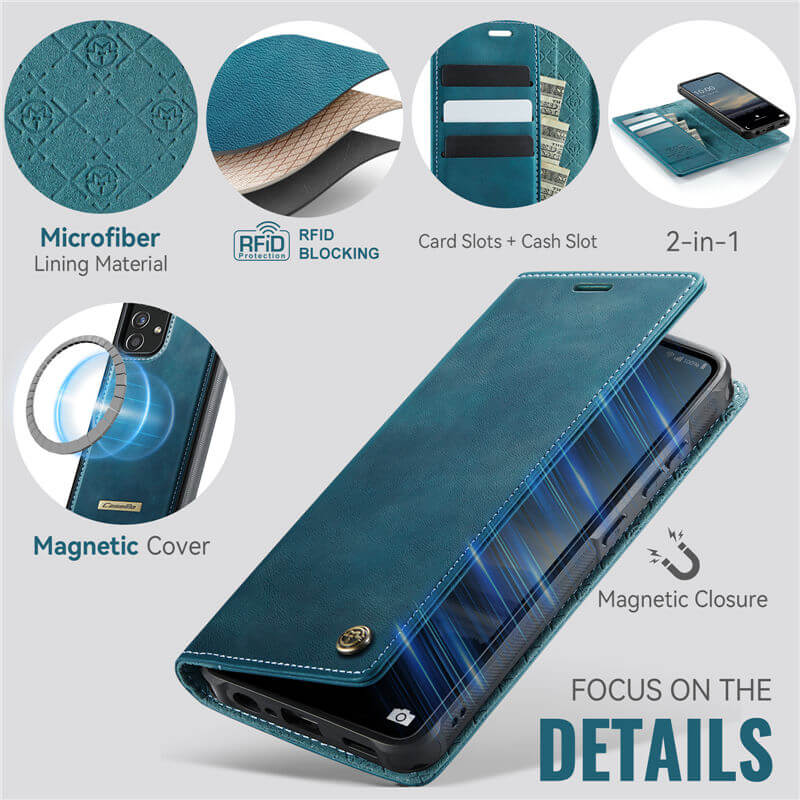 CaseMe Samsung Galaxy A52 2-in-1 Magnetic Wallet Case with RFID Blocking - Image 7