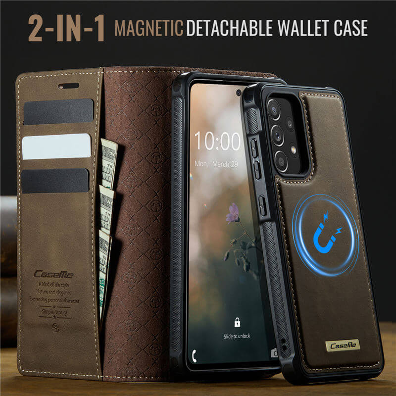 CaseMe Samsung Galaxy A52 2-in-1 Magnetic Wallet Case with RFID Blocking - Image 8