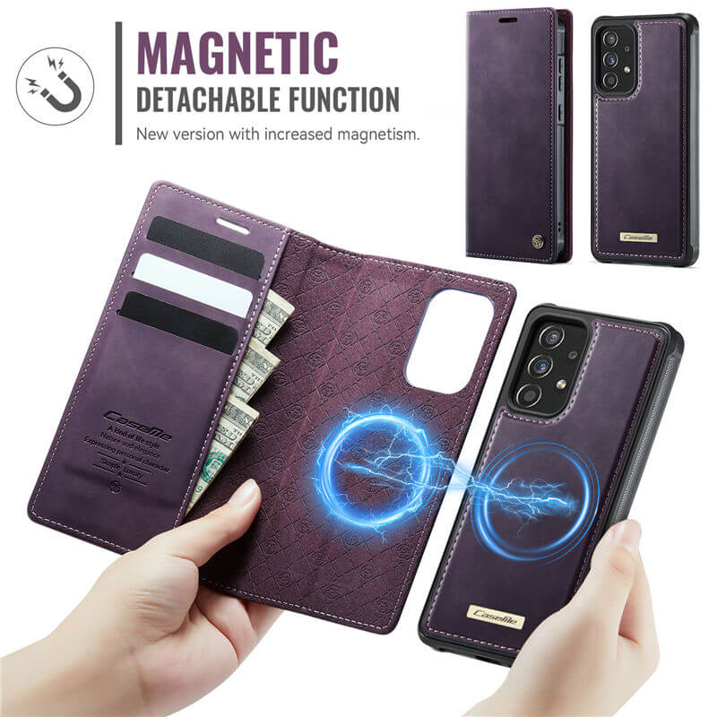 CaseMe Samsung Galaxy A52 2-in-1 Magnetic Wallet Case with RFID Blocking - Image 4