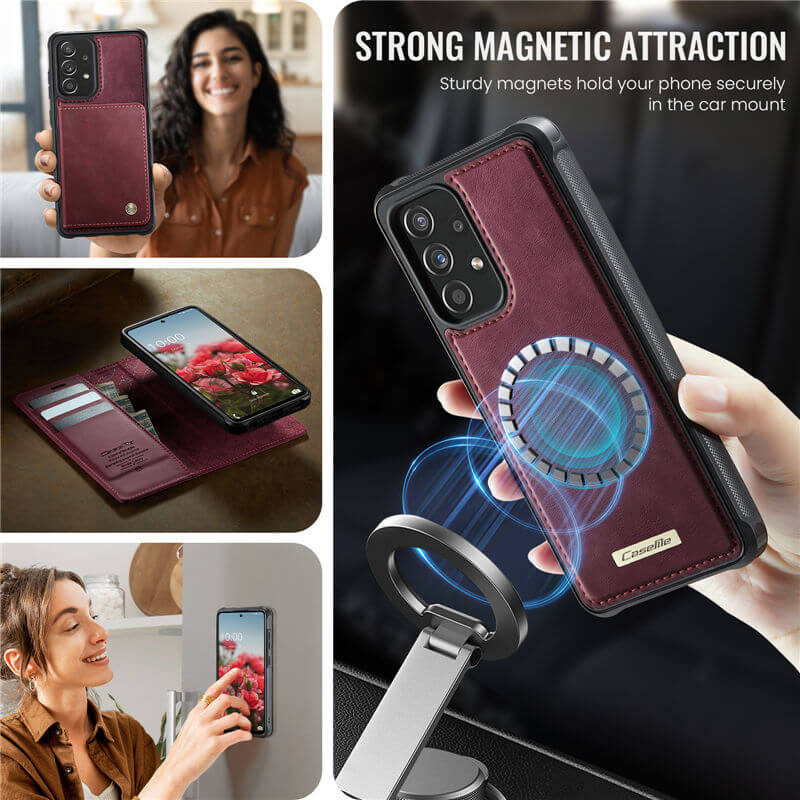 CaseMe Samsung Galaxy A52 2-in-1 Magnetic Wallet Case with RFID Blocking - Image 5