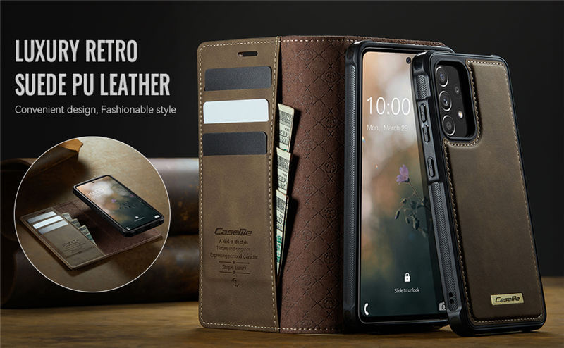CaseMe Samsung Galaxy A52 2-in-1 Magnetic Wallet Case