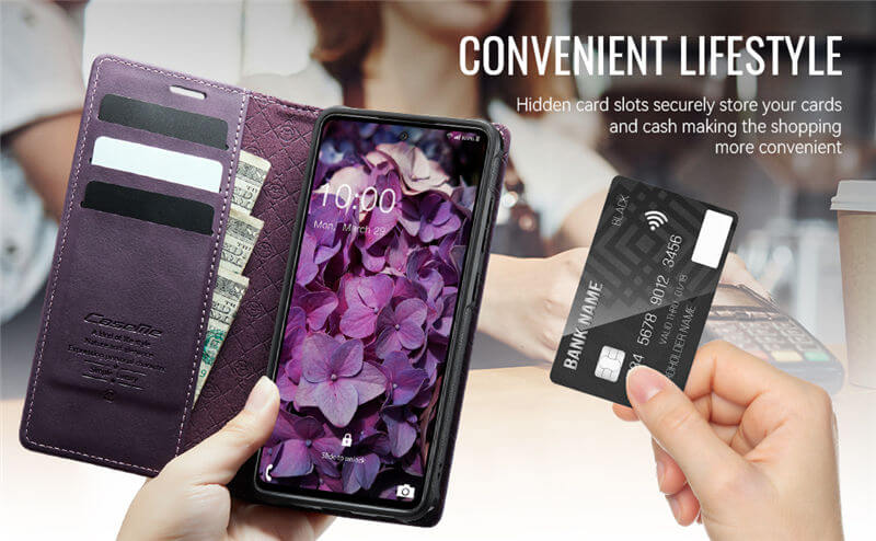 CaseMe Samsung Galaxy A52 2-in-1 Magnetic Wallet Case