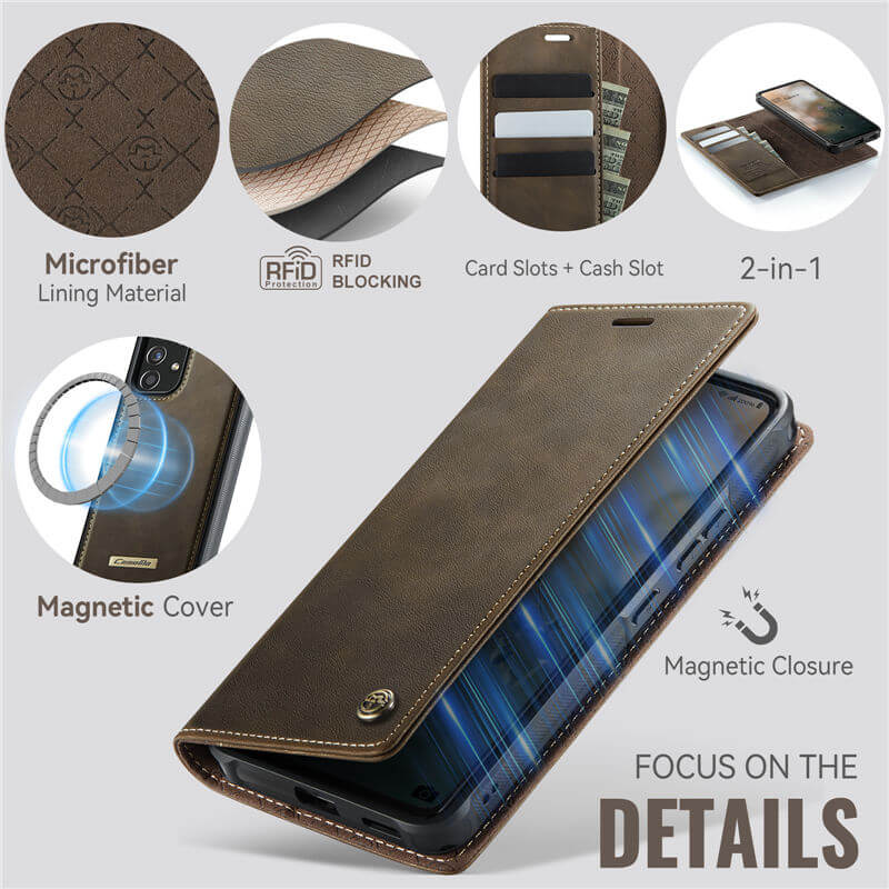 CaseMe Samsung Galaxy A53 5G 2-in-1 Magnetic Wallet Case with RFID Blocking - Image 7