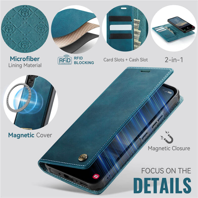 CaseMe Samsung Galaxy A54 2-in-1 Magnetic Wallet Case with RFID Blocking - Image 7