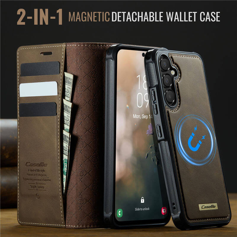 CaseMe Samsung Galaxy A54 2-in-1 Magnetic Wallet Case with RFID Blocking - Image 8