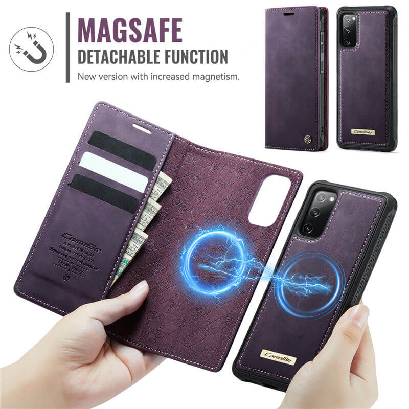 CaseMe Samsung Galaxy S20 FE 2-in-1 Magnetic Wallet Case – Wireless Charging & RFID Blocking - Image 5