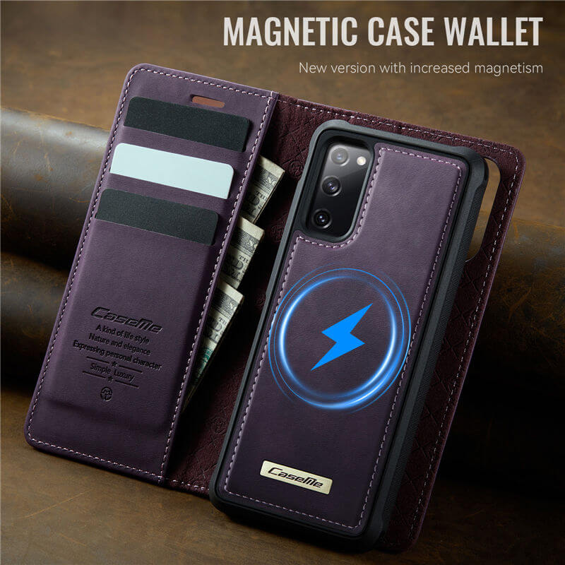 CaseMe Samsung Galaxy S20 FE 2-in-1 Magnetic Wallet Case – Wireless Charging & RFID Blocking - Image 10