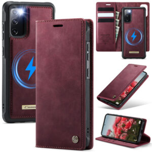 CaseMe Samsung Galaxy S20 FE 2-in-1 Magnetic Wallet Case – Wireless Charging & RFID Blocking