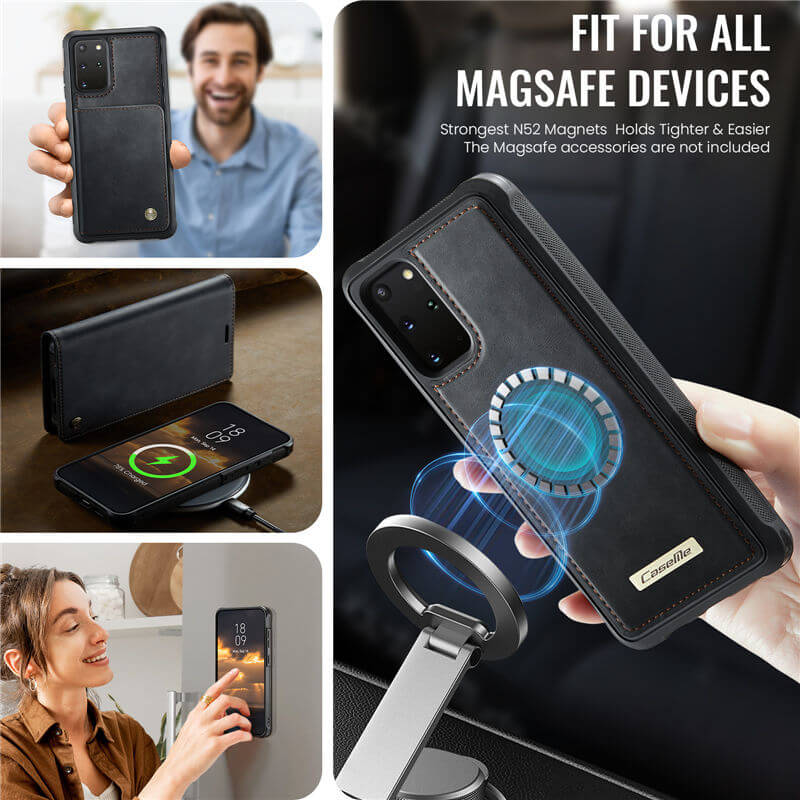 CaseMe Samsung Galaxy S20 Plus 2-in-1 Magnetic Wallet Case – Wireless Charging & RFID Blocking - Image 6