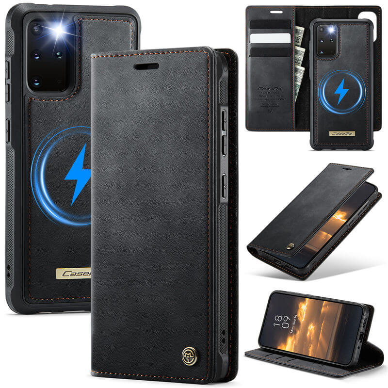 CaseMe Samsung Galaxy S20 Plus 2-in-1 Magnetic Wallet Case – Wireless Charging & RFID Blocking