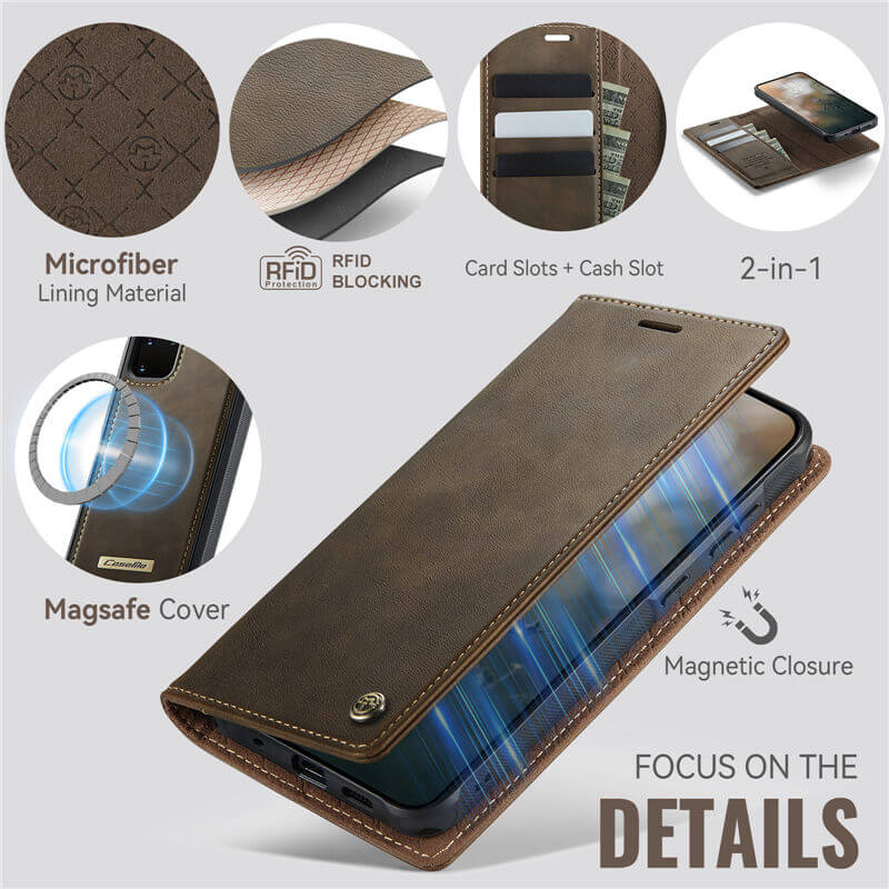 CaseMe Samsung Galaxy S20 Plus 2-in-1 Magnetic Wallet Case – Wireless Charging & RFID Blocking - Image 8