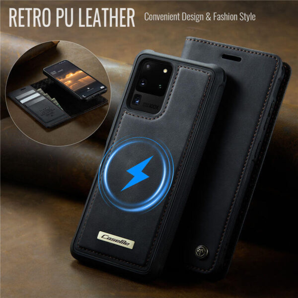 Alternative view of CaseMe Samsung Galaxy S20 Ultra 2-in-1 Magnetic Wallet Case – Wireless Charging & RFID Blocking