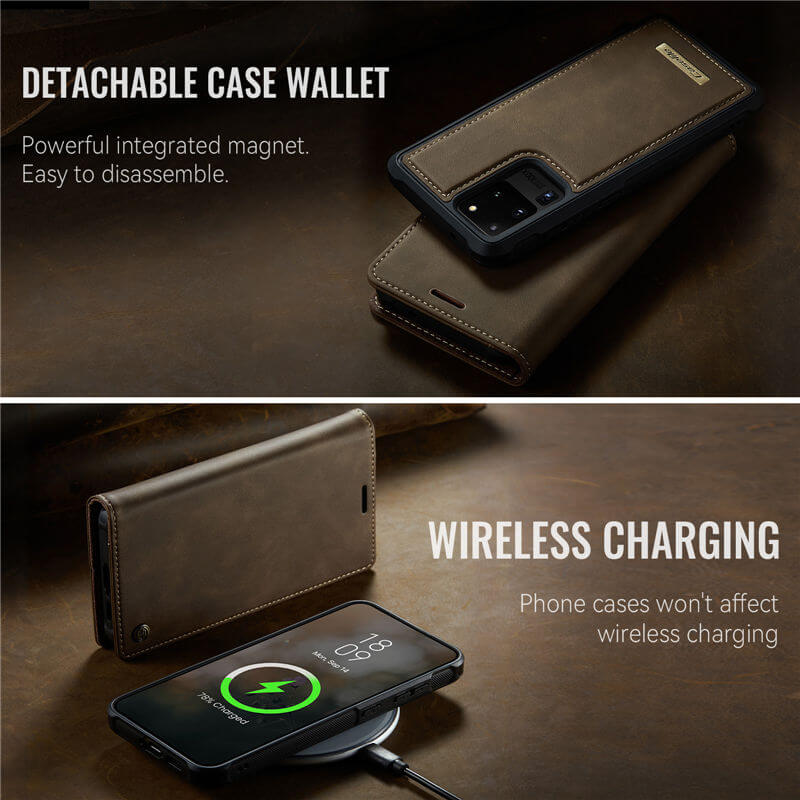 CaseMe Samsung Galaxy S20 Ultra 2-in-1 Magnetic Wallet Case – Wireless Charging & RFID Blocking - Image 4
