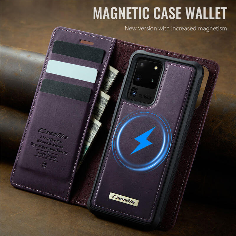 CaseMe Samsung Galaxy S20 Ultra 2-in-1 Magnetic Wallet Case – Wireless Charging & RFID Blocking - Image 10