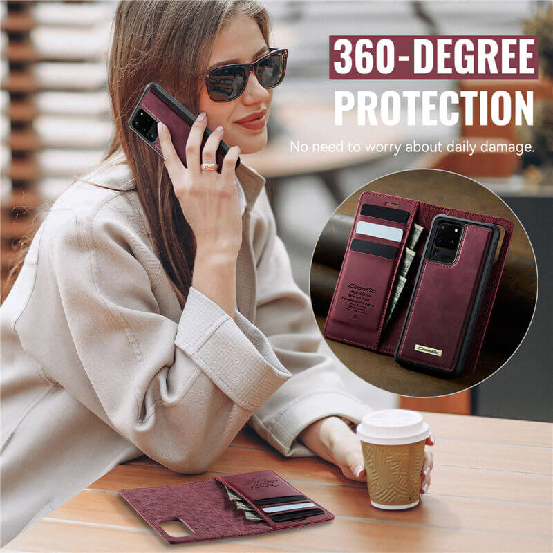 CaseMe Samsung Galaxy S20 Ultra 2-in-1 Magnetic Wallet Case – Wireless Charging & RFID Blocking - Image 11
