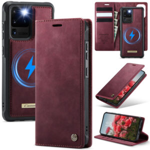 CaseMe Samsung Galaxy S20 Ultra 2-in-1 Magnetic Wallet Case – Wireless Charging & RFID Blocking