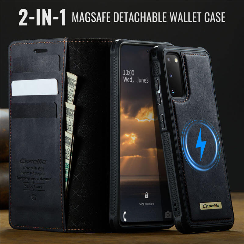 CaseMe Samsung Galaxy S20 2-in-1 Magnetic Wallet Case – Wireless Charging & RFID Blocking - Image 9