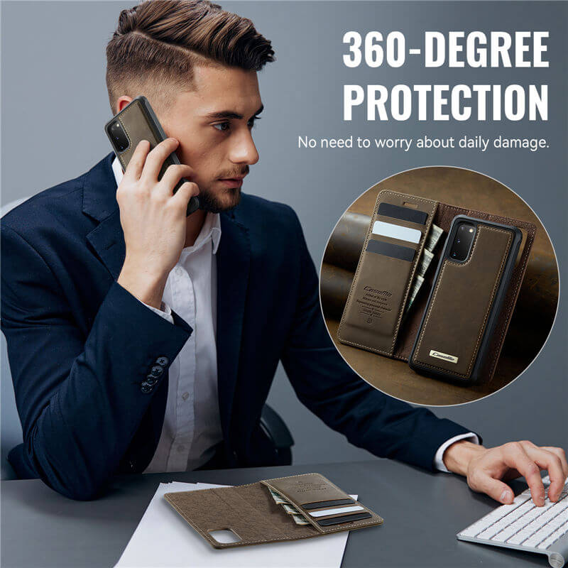 CaseMe Samsung Galaxy S20 2-in-1 Magnetic Wallet Case – Wireless Charging & RFID Blocking - Image 11