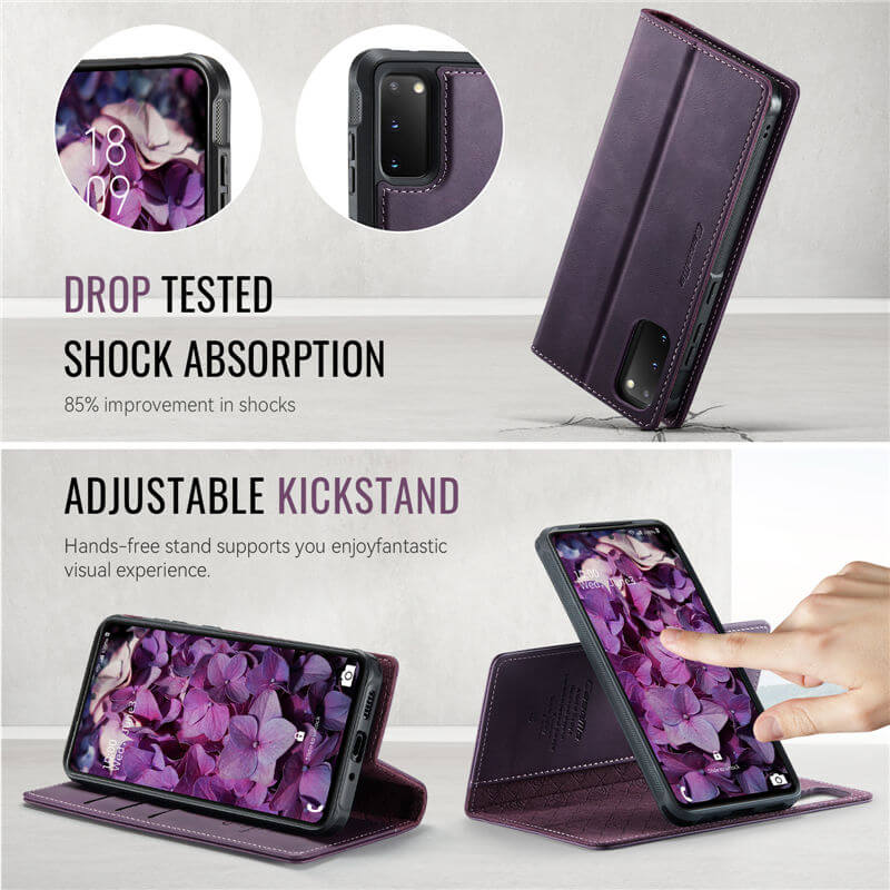 CaseMe Samsung Galaxy S20 2-in-1 Magnetic Wallet Case – Wireless Charging & RFID Blocking - Image 7