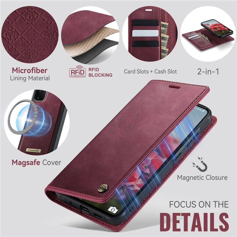 CaseMe Samsung Galaxy S20 2-in-1 Magnetic Wallet Case – Wireless Charging & RFID Blocking - Image 8