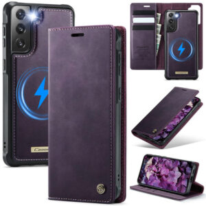 CaseMe Samsung Galaxy S21 FE 2-in-1 Magnetic Wallet Case – Wireless Charging & RFID Blocking