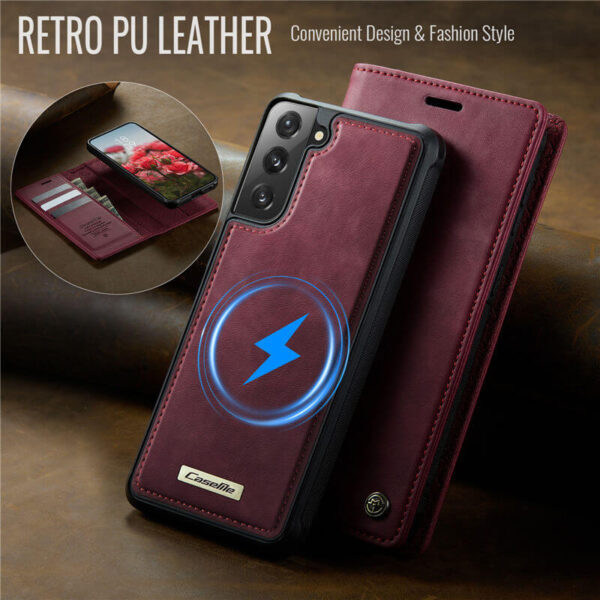 Alternative view of CaseMe Samsung Galaxy S21 FE 2-in-1 Magnetic Wallet Case – Wireless Charging & RFID Blocking