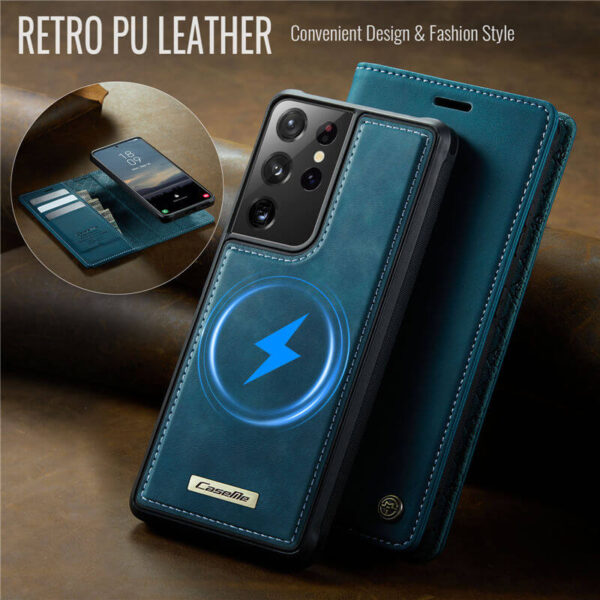 Alternative view of CaseMe Samsung Galaxy S21 Ultra 2-in-1 Magnetic Wallet Case – Wireless Charging & RFID Blocking