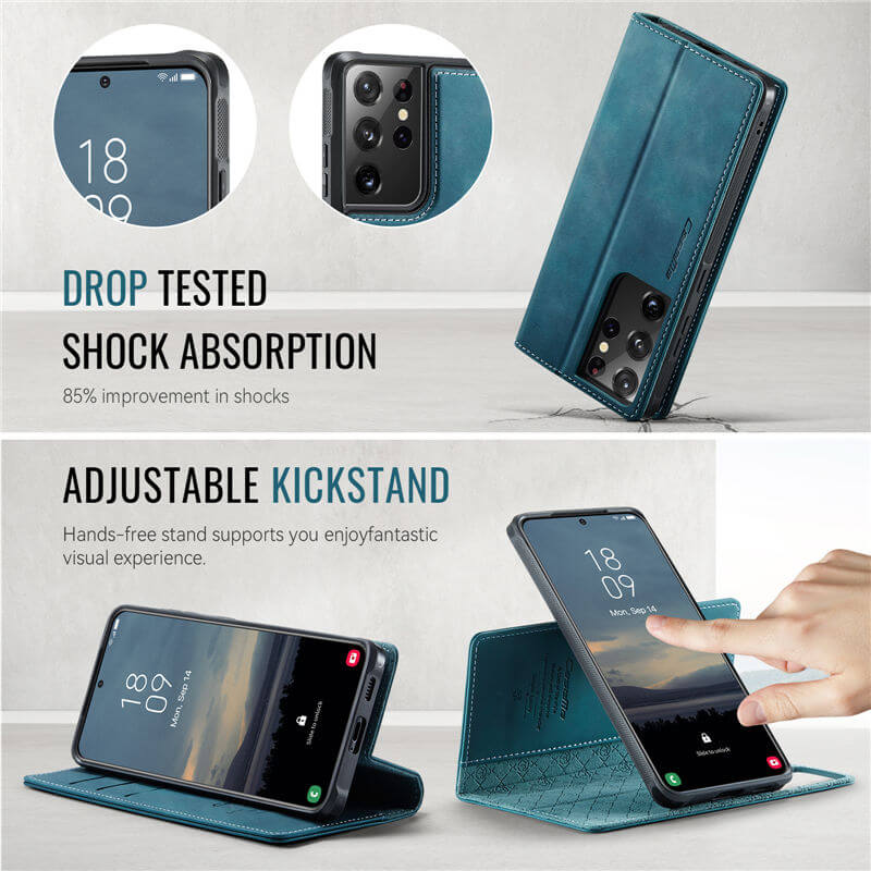 CaseMe Samsung Galaxy S21 Ultra 2-in-1 Magnetic Wallet Case – Wireless Charging & RFID Blocking - Image 7