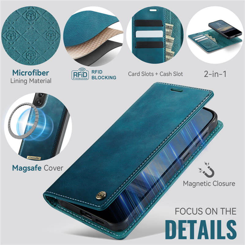 CaseMe Samsung Galaxy S21 2-in-1 Magnetic Wallet Case – Wireless Charging & RFID Blocking - Image 8