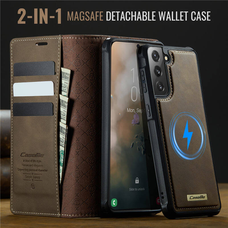CaseMe Samsung Galaxy S21 2-in-1 Magnetic Wallet Case – Wireless Charging & RFID Blocking - Image 9