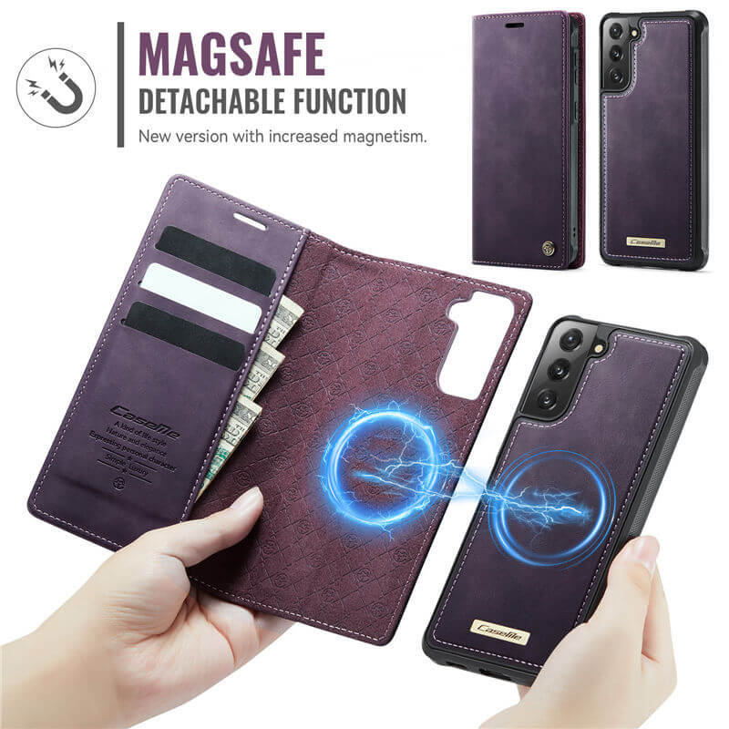 CaseMe Samsung Galaxy S21 2-in-1 Magnetic Wallet Case – Wireless Charging & RFID Blocking - Image 5