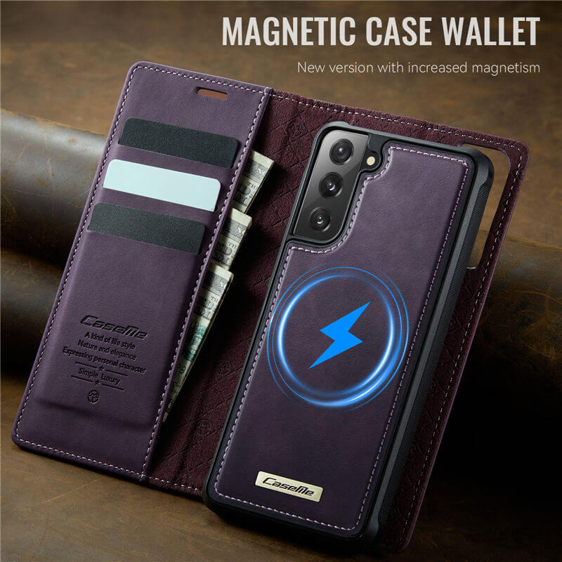 CaseMe Samsung Galaxy S21 2-in-1 Magnetic Wallet Case – Wireless Charging & RFID Blocking - Image 10