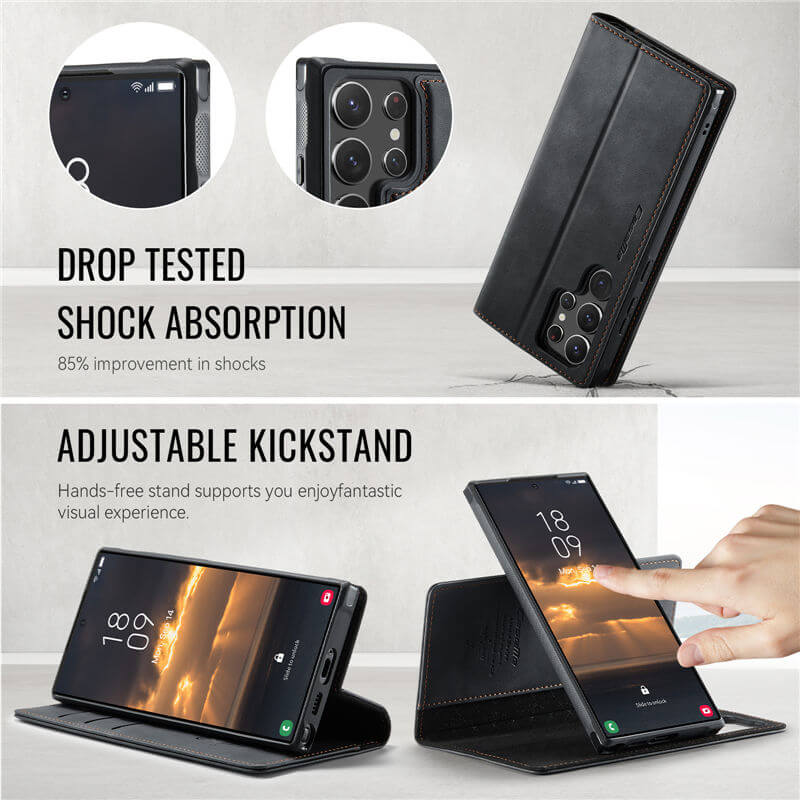 CaseMe Samsung Galaxy S22 Ultra 2-in-1 Magnetic Wallet Case – Wireless Charging & RFID Blocking - Image 7