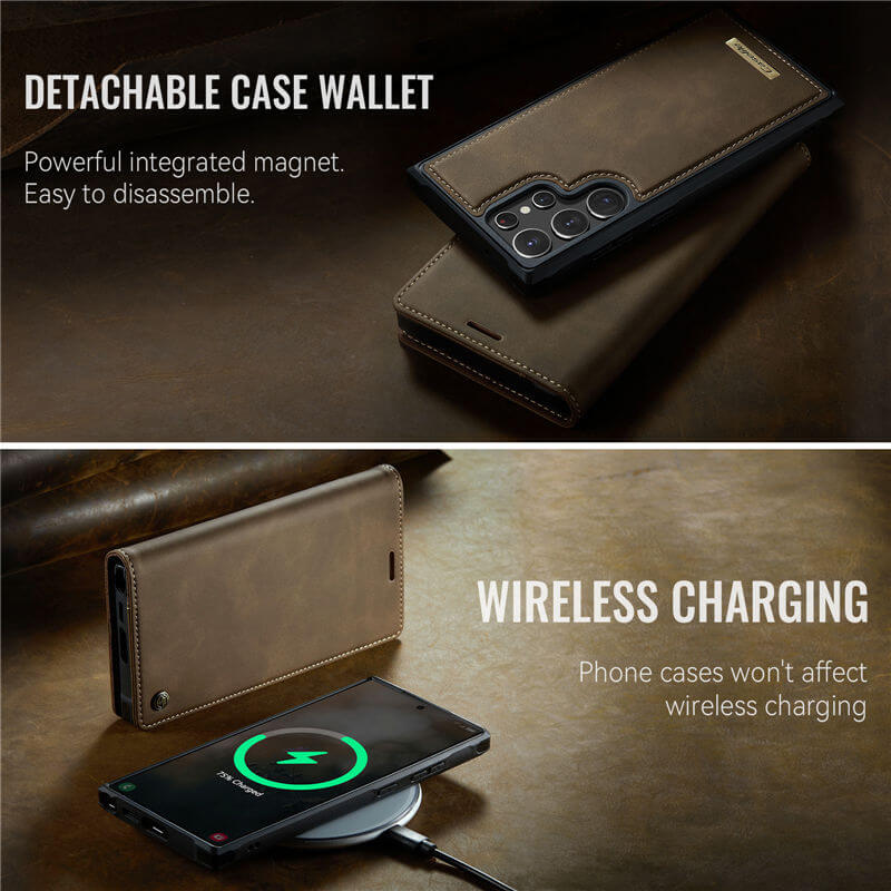 CaseMe Samsung Galaxy S22 Ultra 2-in-1 Magnetic Wallet Case – Wireless Charging & RFID Blocking - Image 4