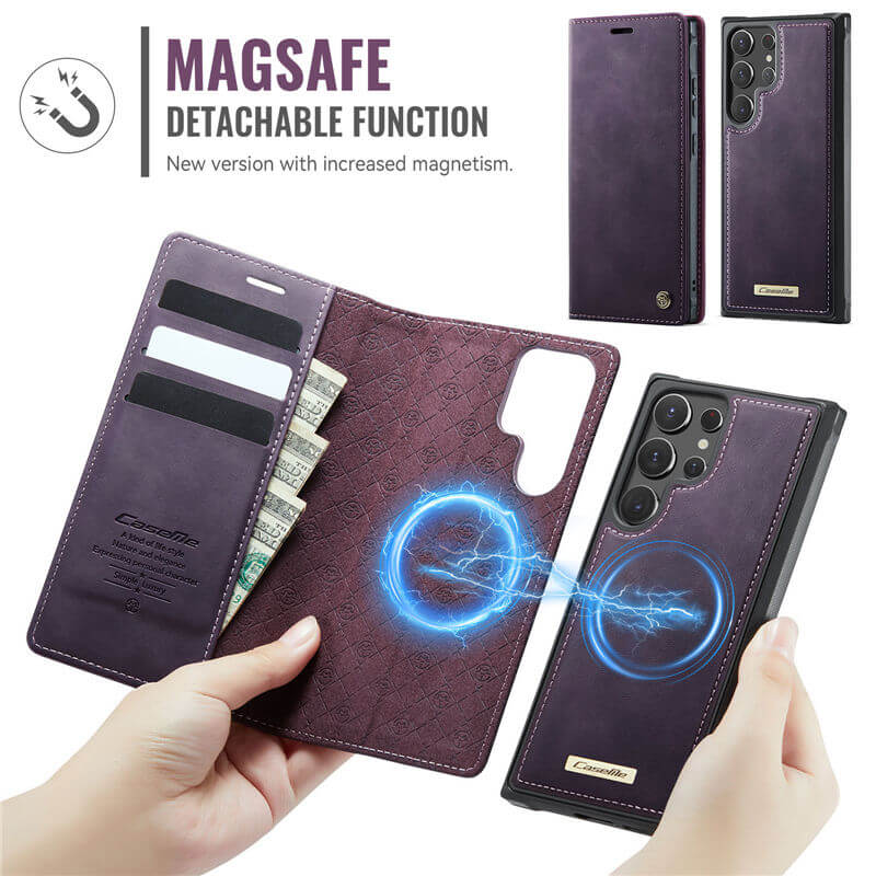 CaseMe Samsung Galaxy S22 Ultra 2-in-1 Magnetic Wallet Case – Wireless Charging & RFID Blocking - Image 5