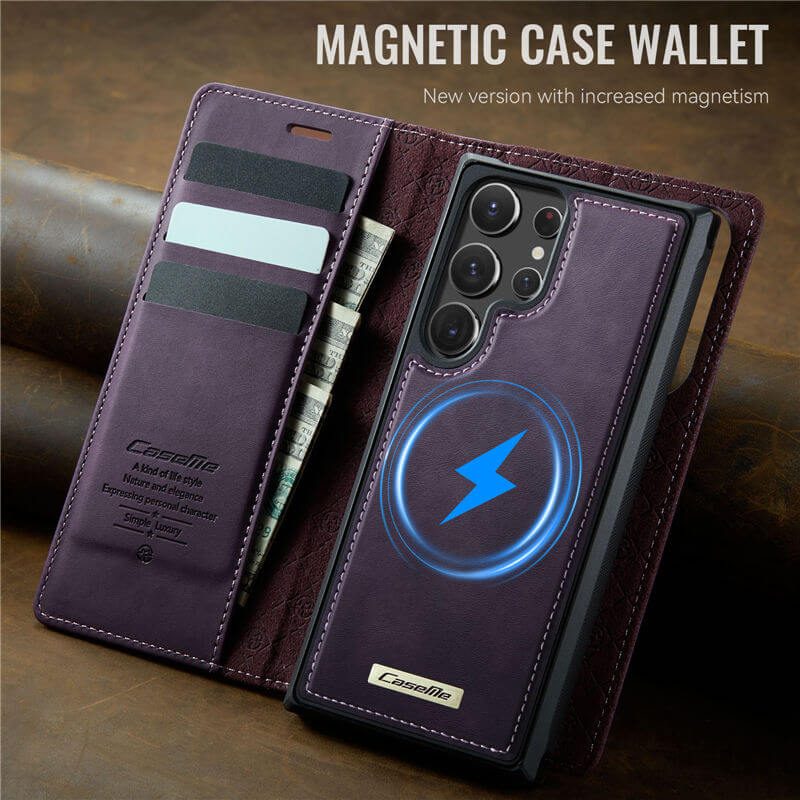 CaseMe Samsung Galaxy S22 Ultra 2-in-1 Magnetic Wallet Case – Wireless Charging & RFID Blocking - Image 10