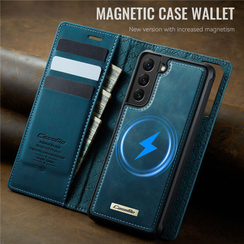 CaseMe Samsung Galaxy S22 2-in-1 Magnetic Wallet Case – Wireless Charging & RFID Blocking - Image 10