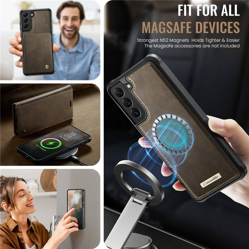 CaseMe Samsung Galaxy S22 2-in-1 Magnetic Wallet Case – Wireless Charging & RFID Blocking - Image 6