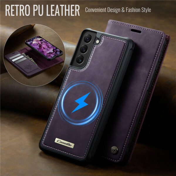 Alternative view of CaseMe Samsung Galaxy S22 2-in-1 Magnetic Wallet Case – Wireless Charging & RFID Blocking