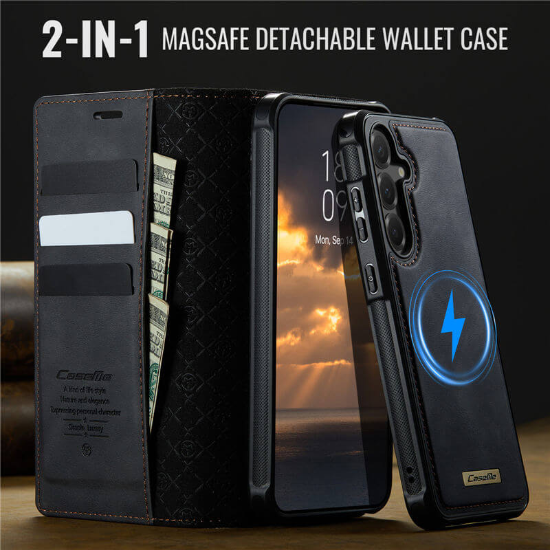 CaseMe Samsung Galaxy S23 FE 2-in-1 Magnetic Wallet Case – Wireless Charging & RFID Blocking - Image 9