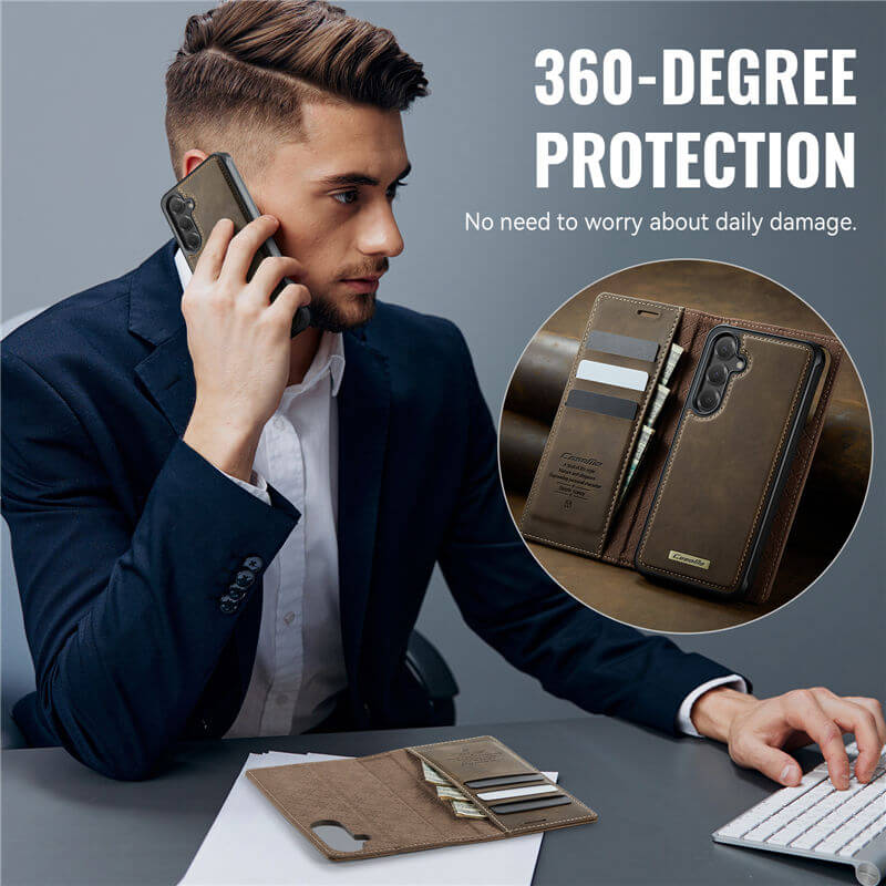 CaseMe Samsung Galaxy S23 FE 2-in-1 Magnetic Wallet Case – Wireless Charging & RFID Blocking - Image 11