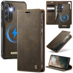 CaseMe Samsung Galaxy S23 FE 2-in-1 Magnetic Wallet Case – Wireless Charging & RFID Blocking