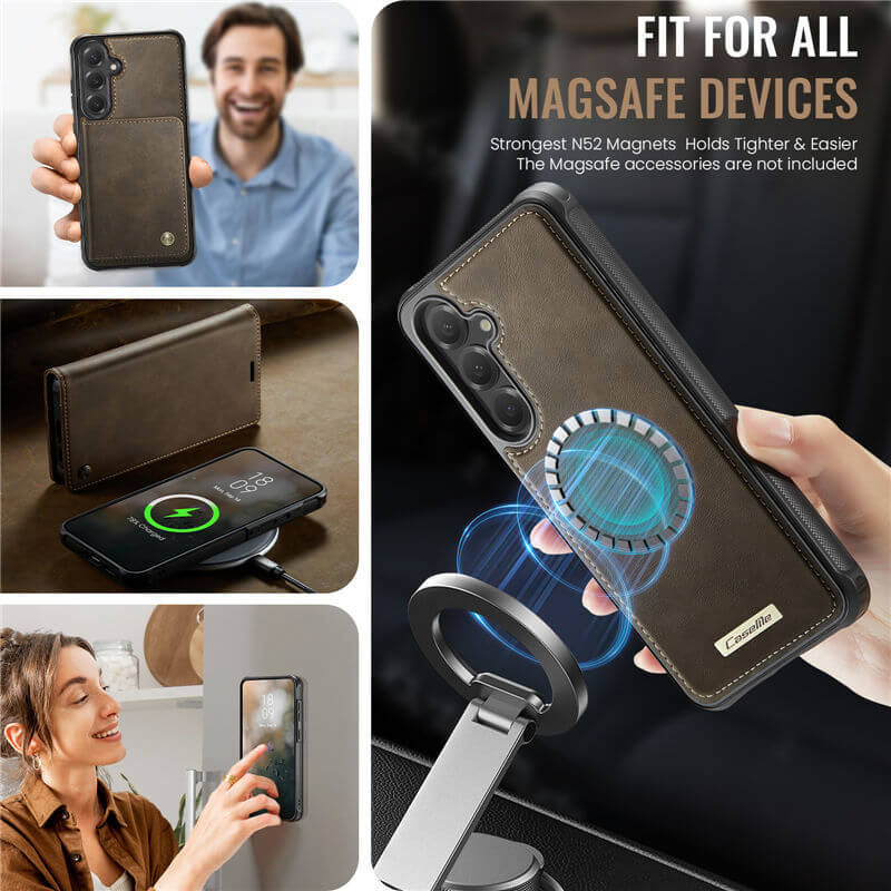 CaseMe Samsung Galaxy S23 FE 2-in-1 Magnetic Wallet Case – Wireless Charging & RFID Blocking - Image 6