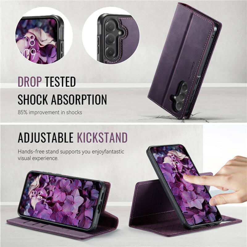 CaseMe Samsung Galaxy S23 FE 2-in-1 Magnetic Wallet Case – Wireless Charging & RFID Blocking - Image 7