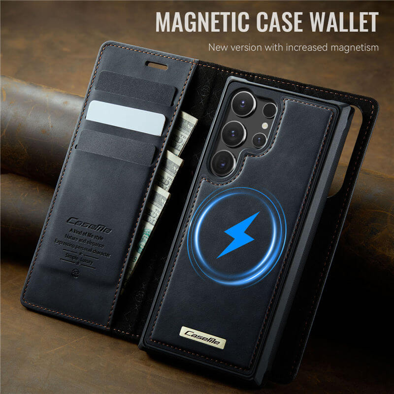 CaseMe Samsung Galaxy S23 Ultra 2-in-1 Magnetic Wallet Case – Wireless Charging & RFID Blocking - Image 10