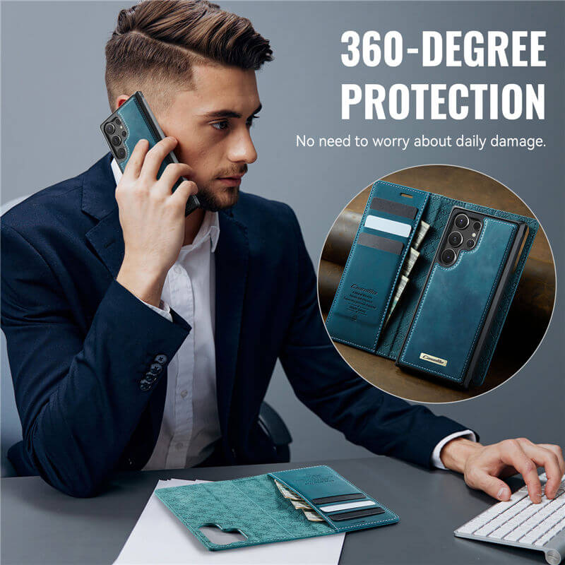CaseMe Samsung Galaxy S23 Ultra 2-in-1 Magnetic Wallet Case – Wireless Charging & RFID Blocking - Image 11