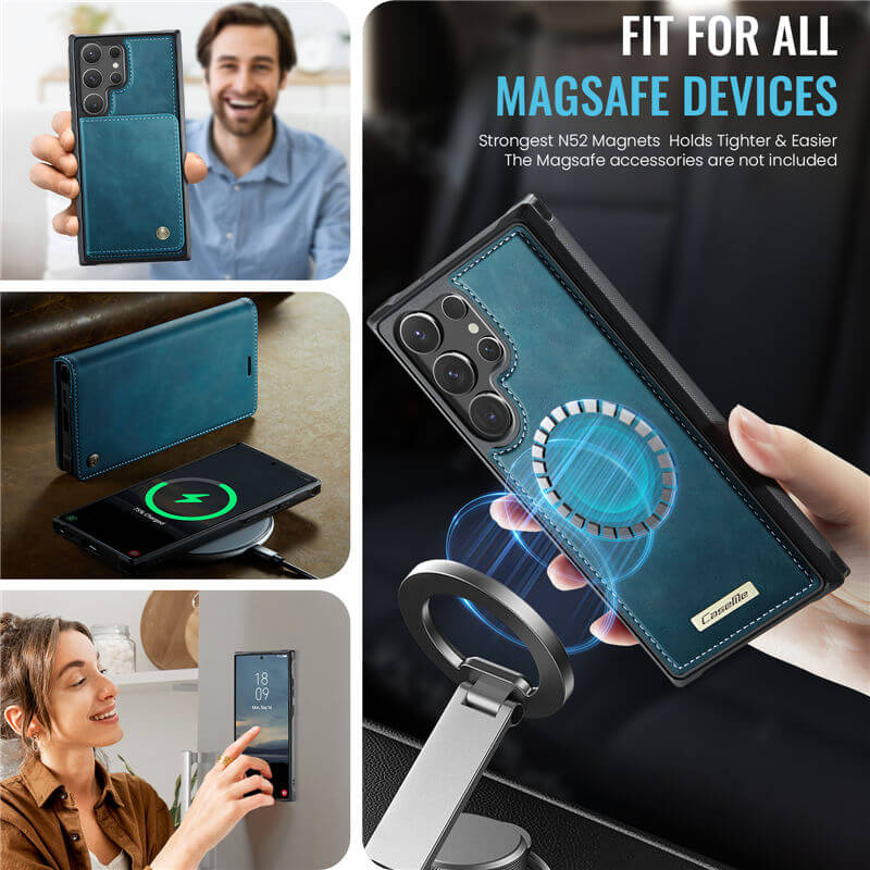 CaseMe Samsung Galaxy S23 Ultra 2-in-1 Magnetic Wallet Case – Wireless Charging & RFID Blocking - Image 6