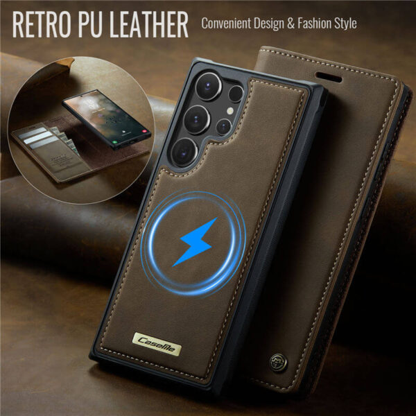 Alternative view of CaseMe Samsung Galaxy S23 Ultra 2-in-1 Magnetic Wallet Case – Wireless Charging & RFID Blocking