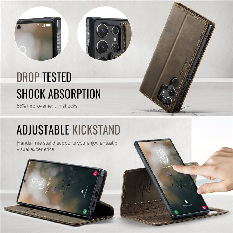 CaseMe Samsung Galaxy S23 Ultra 2-in-1 Magnetic Wallet Case – Wireless Charging & RFID Blocking - Image 7